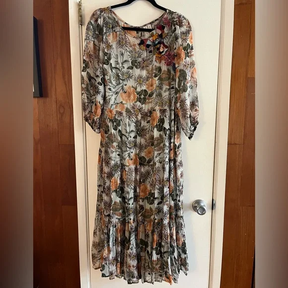 Anthropologie Espalier Embroidered Tunic Dress - Picture 4 of 9